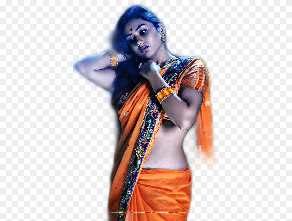 Kerala Freetoedit Namitha Hot Navwl In Saree, Adult, Female, Performer, Person Png Image