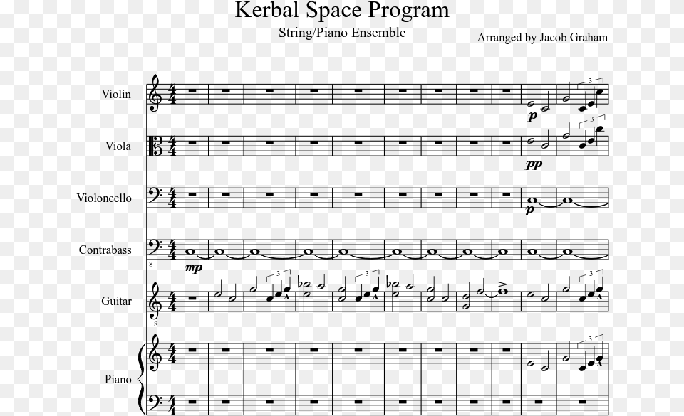 Kerbal Space Program Sheet Music Piano, Gray Png Image