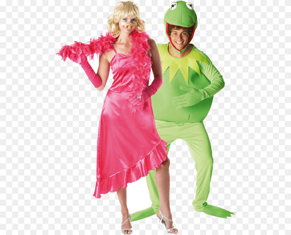 Kermit And Miss Piggy Fancy Dress, Accessories, Person, Woman, Female Free Png Download