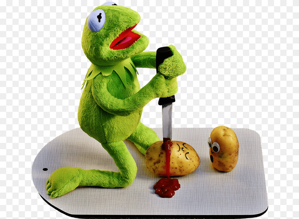 Kermit And Potatoes Kermit Potato, Toy, Plush, Food, Fruit Free Png Download
