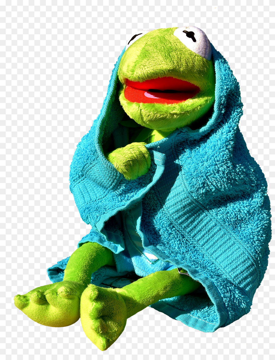 Kermit Frog Towel Dry Funny, Plush, Toy Free Png