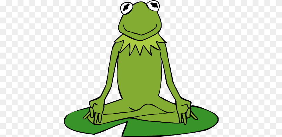 Kermit In The Lotus Position By Synthetoceras D4b7bm0 Kermit The Frog, Green Png Image