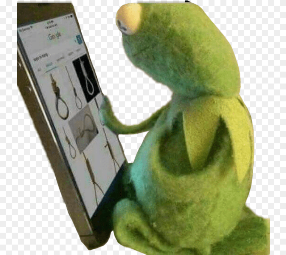 Kermit Sad Meme Sad Kermit Kermit Memes, Toy, Plush, Electronics, Phone Free Png Download