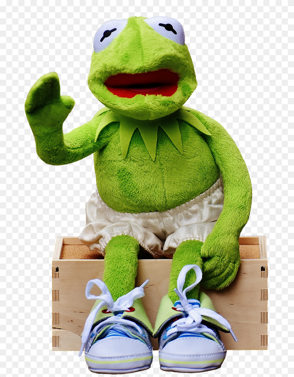 Kermit Sit Bank Sneakers Pants Frog Funny Wave Dienstag Spruch, Clothing, Footwear, Shoe, Toy Png