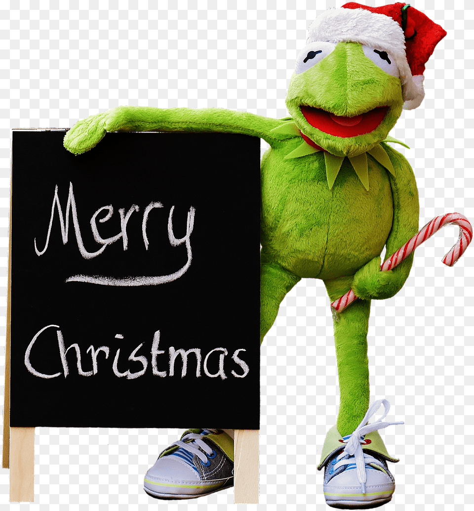 Kermit The Frog Frogs Puppets Memes Kermit The Frog Christmas Hat, Clothing, Footwear, Shoe, Sneaker Free Transparent Png