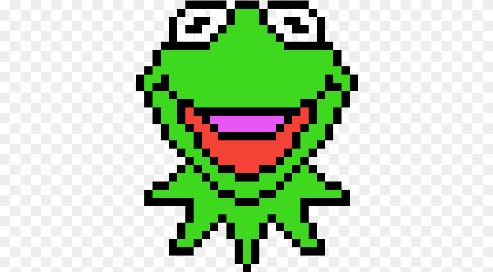 Kermit The Frog Here Cute Pixel Art Minecraft, Amphibian, Animal, Wildlife Png Image