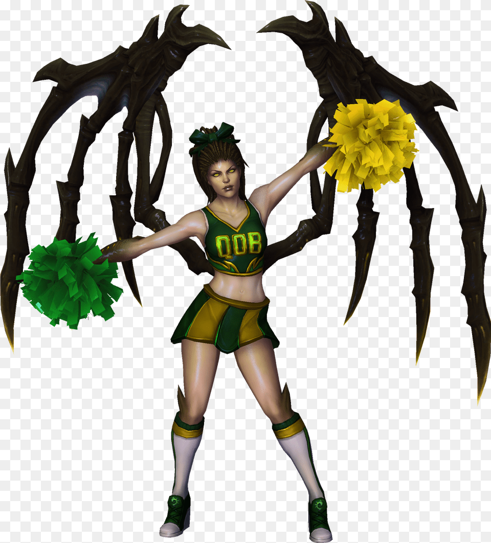 Kerrigan Cheerleader Fighting Skin Heroes Of The Storm High School, Person, Clothing, Costume, Adult Free Png Download