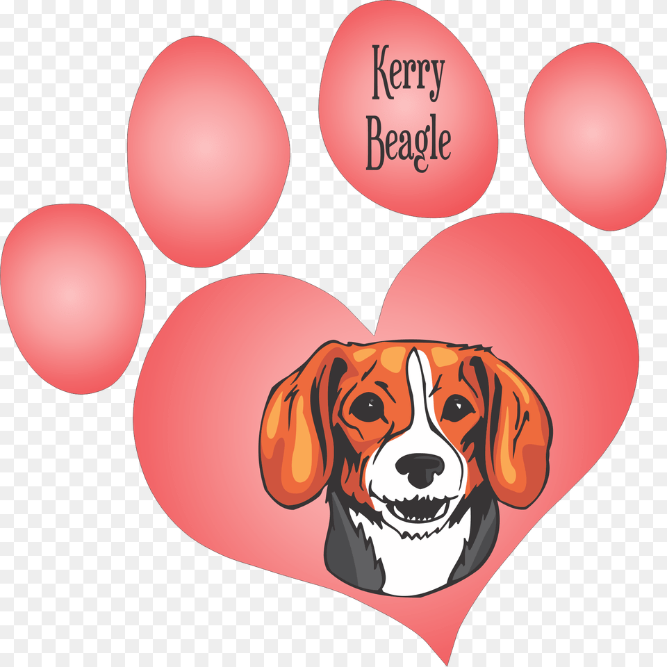 Kerry Beagle Decal Valentines Day Dog Clipart, Balloon, Animal, Canine, Mammal Png