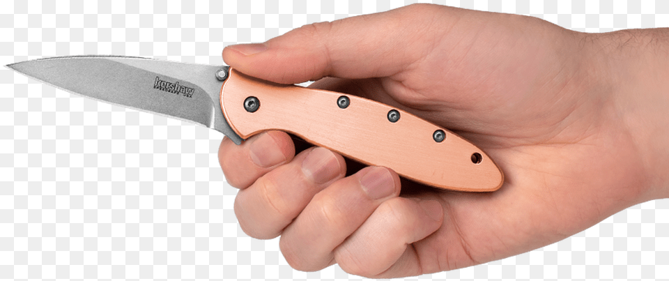 Kershaw 1660cu Leek Copper Brushed Satin Finish Utility Knife, Blade, Weapon, Dagger Free Png Download