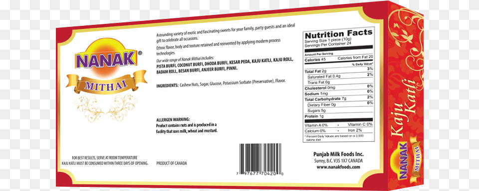 Kesar Katli Nutrition, Text, Business Card, Paper Png Image