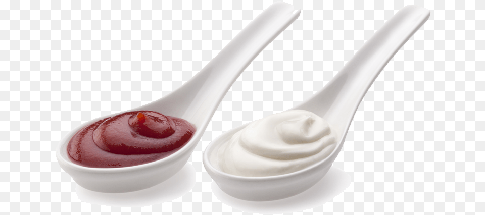 Ketchup And Mayonnaise, Cutlery, Spoon, Food, Smoke Pipe Free Png