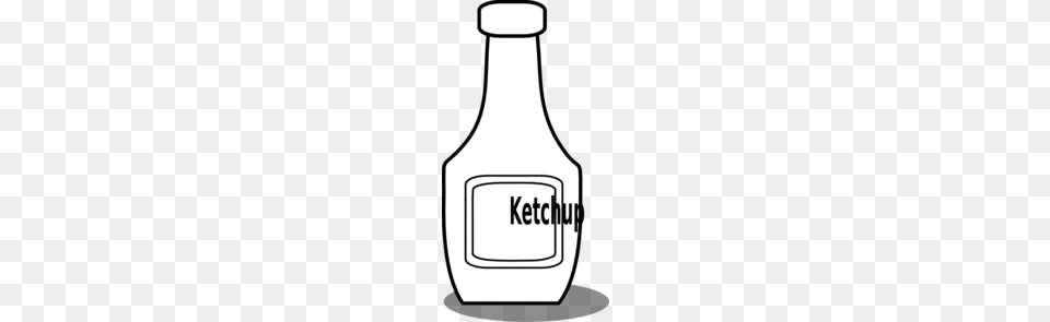 Ketchup Black And White Clip Art, Bottle, Food, Ammunition, Grenade Png Image