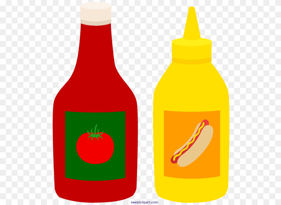 Ketchup Mustard Bottles Clipart, Food Png