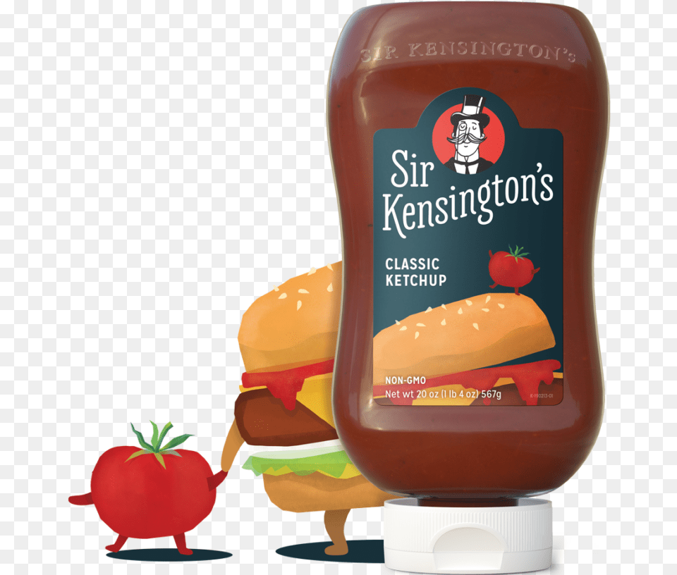 Ketchup Sir Kensington Ketchup, Food, Person, Burger Free Png