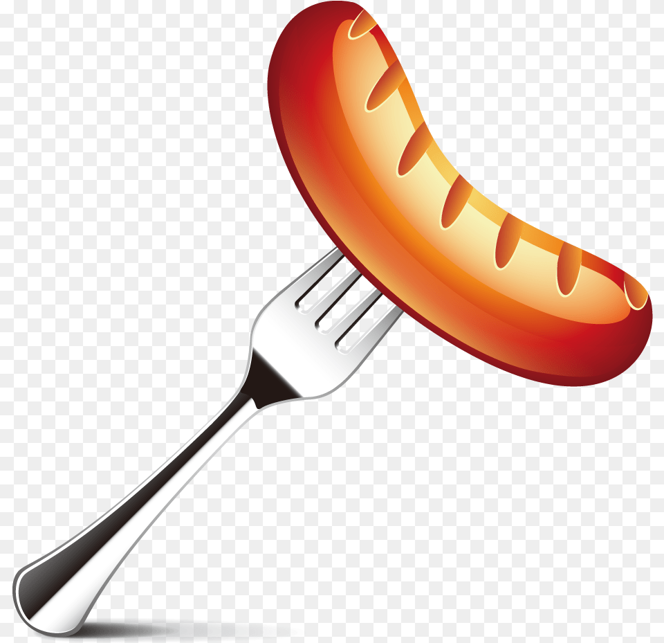 Ketchup Spoon Clip Art Black And White Sosiska Vektor, Cutlery, Fork Png Image