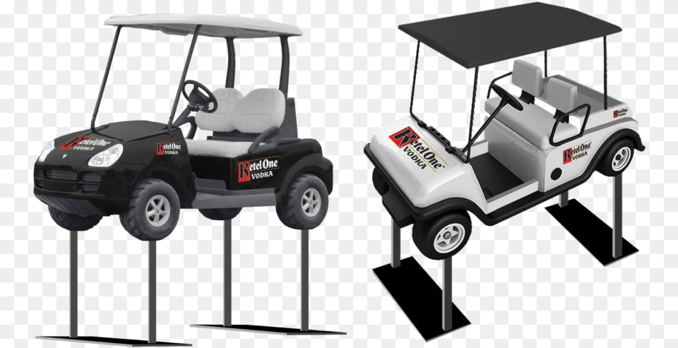 Ketel One Golf Cart Display Golf Cart, Transportation, Vehicle, Tool, Sport Free Png