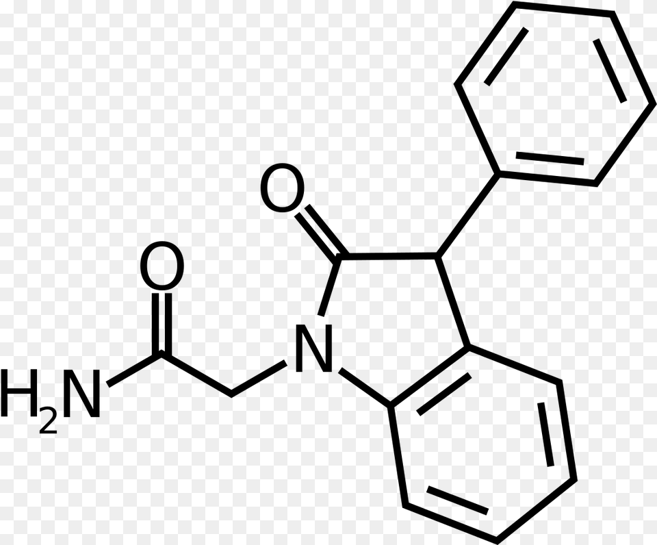 Ketorolac Chemical Structure, Gray Png