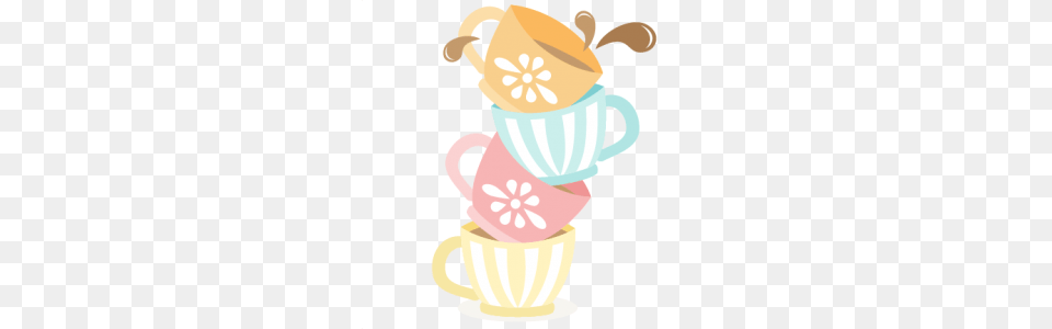 Kettle Clipart Stacked Tea Cup, Cream, Dessert, Food, Ice Cream Png