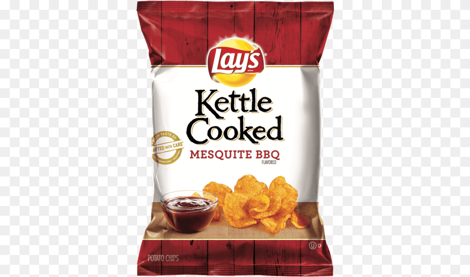 Kettle Cooked Potato Chips Mesquite Bbq, Food, Snack, Ketchup Png Image