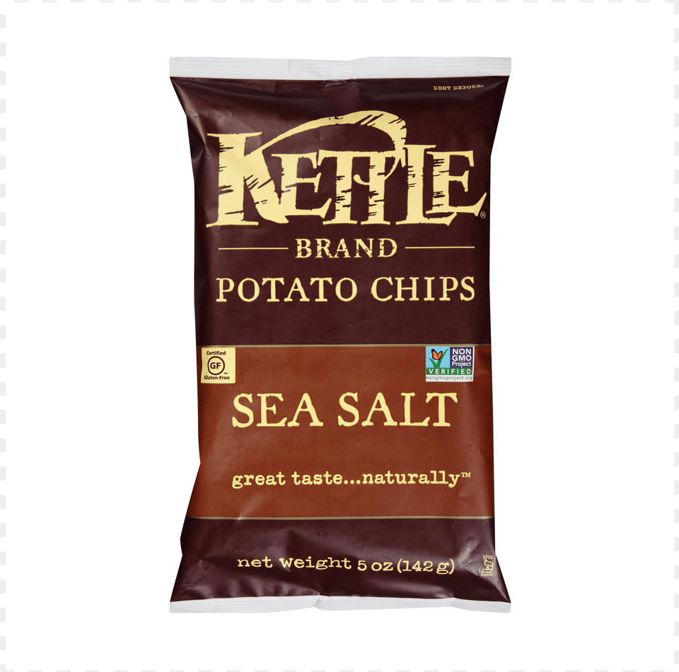 Kettle Sea Salt Potato Chips Kettle Cooked Sea Salt Chips, Cocoa, Dessert, Food, Powder Free Png Download