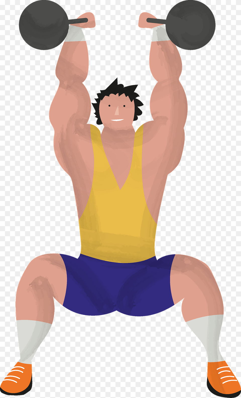 Kettlebell Clipart, Person, Fitness, Sport, Squat Png Image