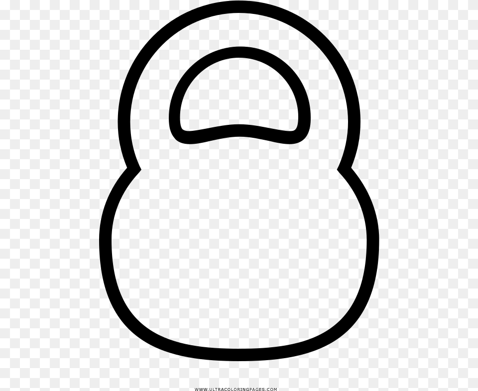 Kettlebell Coloring Page, Gray Free Png Download