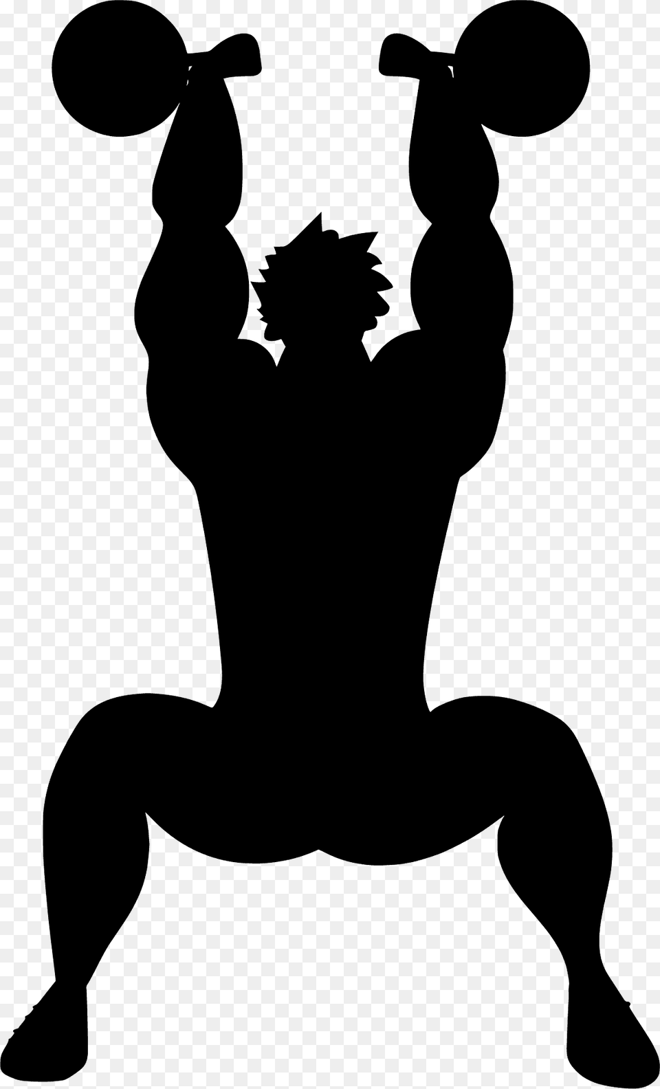 Kettlebell Silhouette, Stencil, Person, People Png Image