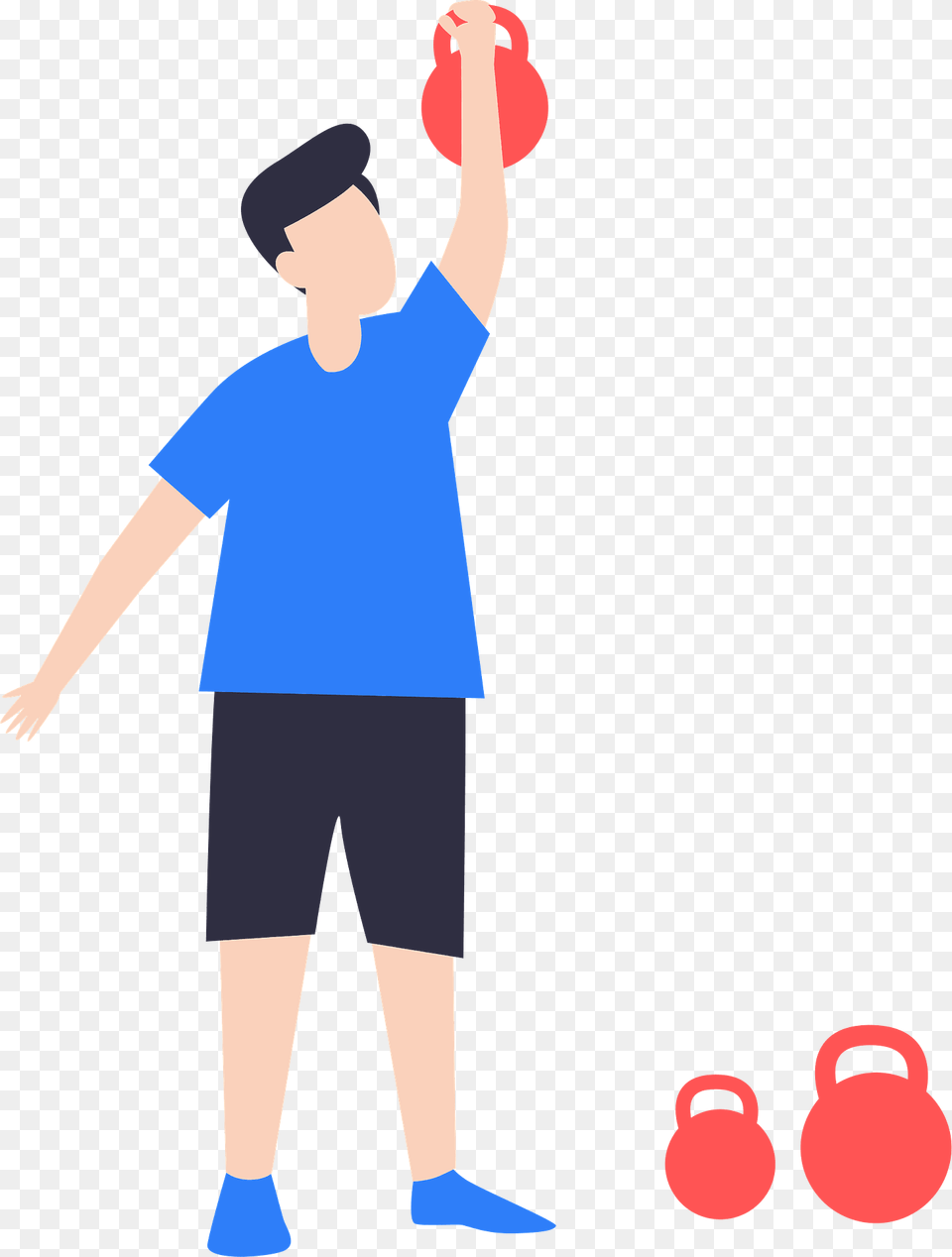 Kettlebell Workout Clipart, Clothing, Shorts, Boy, Child Free Png