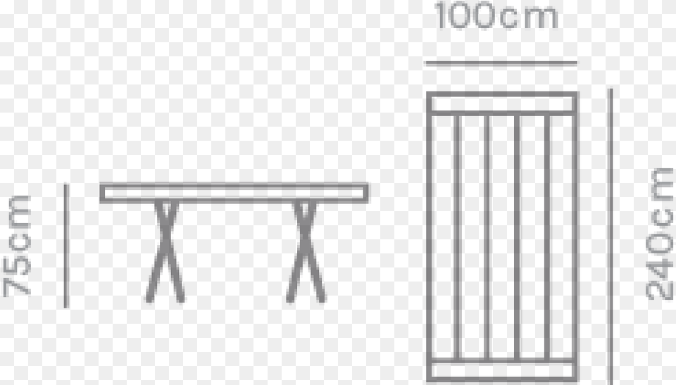 Kettler Cora Rectangular Dining Table 240 100 Dimensions Folding Table, Gate Free Transparent Png