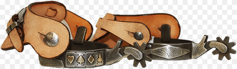 Kevin Burns Spurs Buckles And Leathers Belt, Clothing, Footwear, Shoe, Accessories Free Png Download