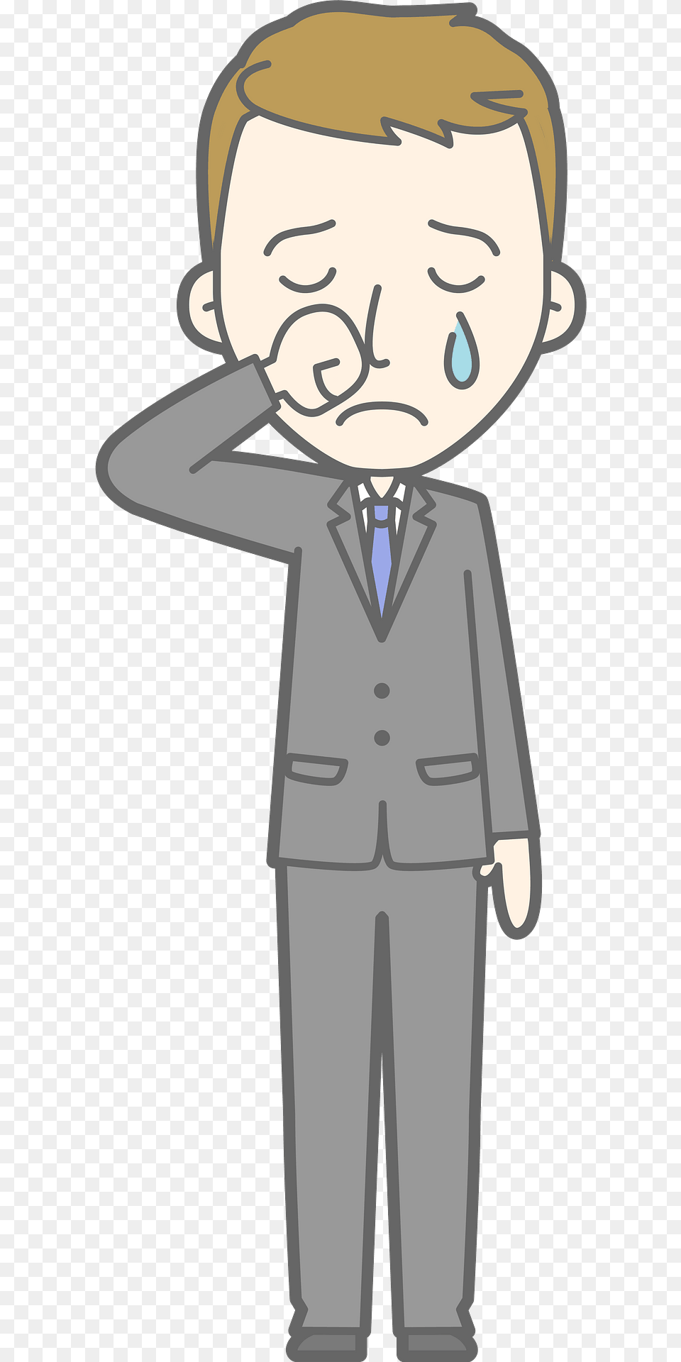 Kevin Businessman Is Crying Clipart, Clothing, Formal Wear, Suit, Person Free Transparent Png