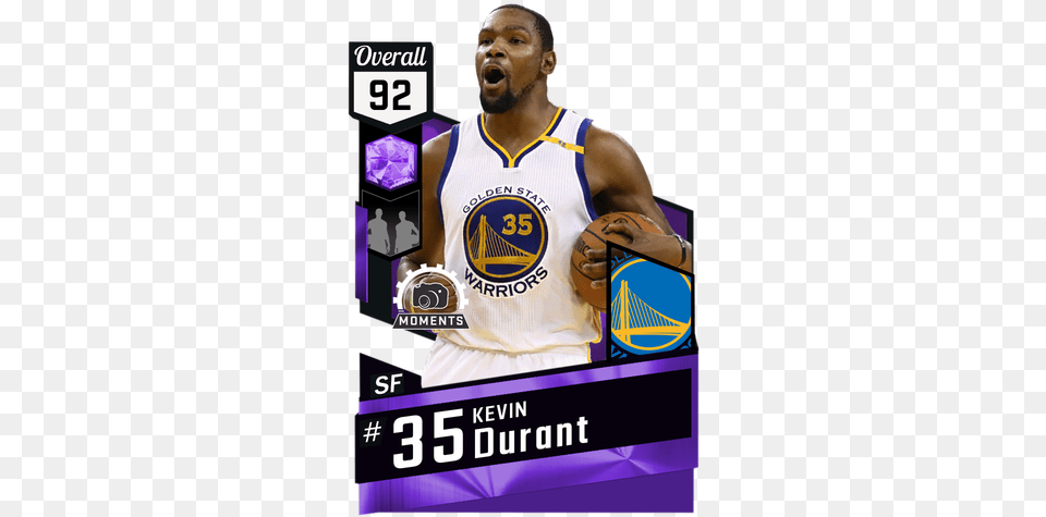 Kevin Durant Amethyst Card Nba 2k18 Gilbert Arenas, Shirt, Clothing, Adult, Person Free Transparent Png