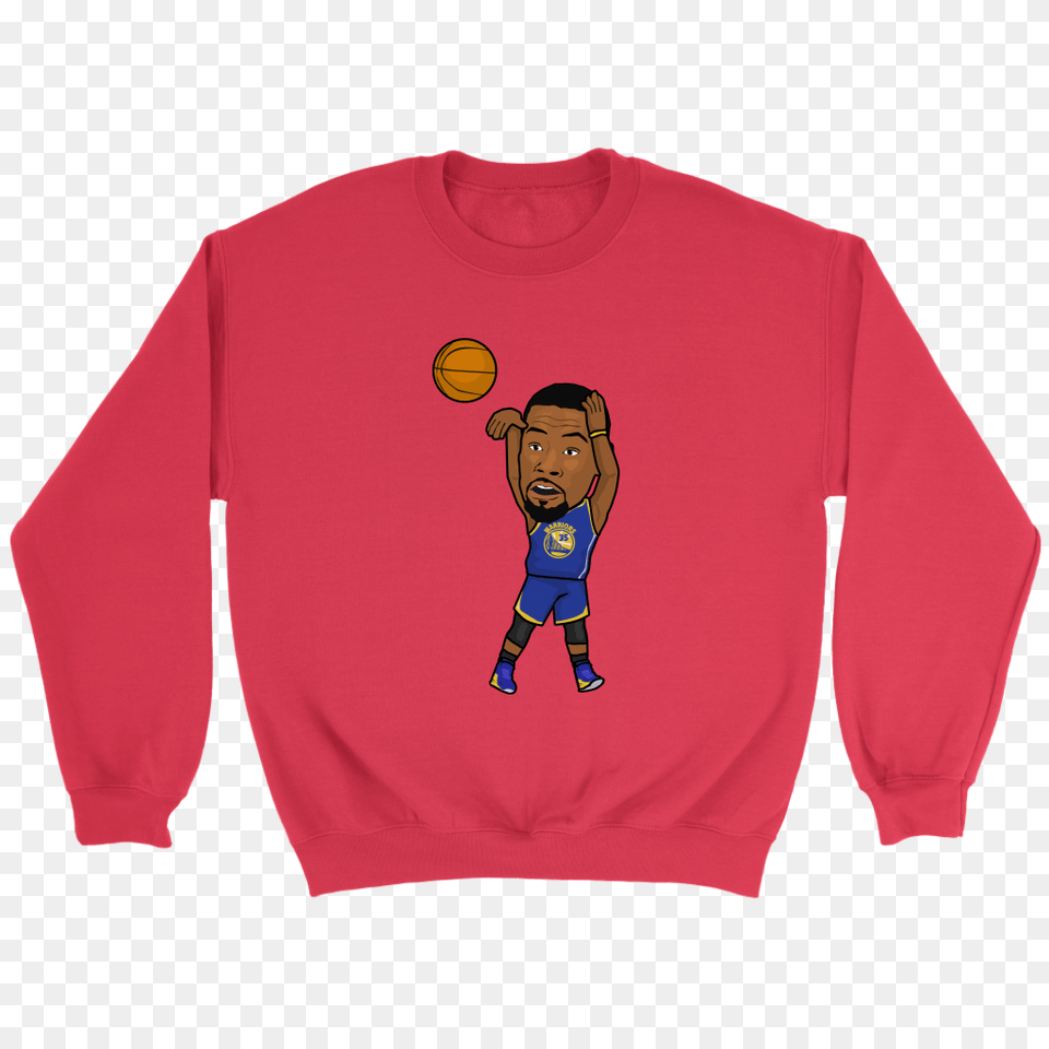 Kevin Durant Points Shot, Clothing, Sweatshirt, Sweater, Knitwear Png Image
