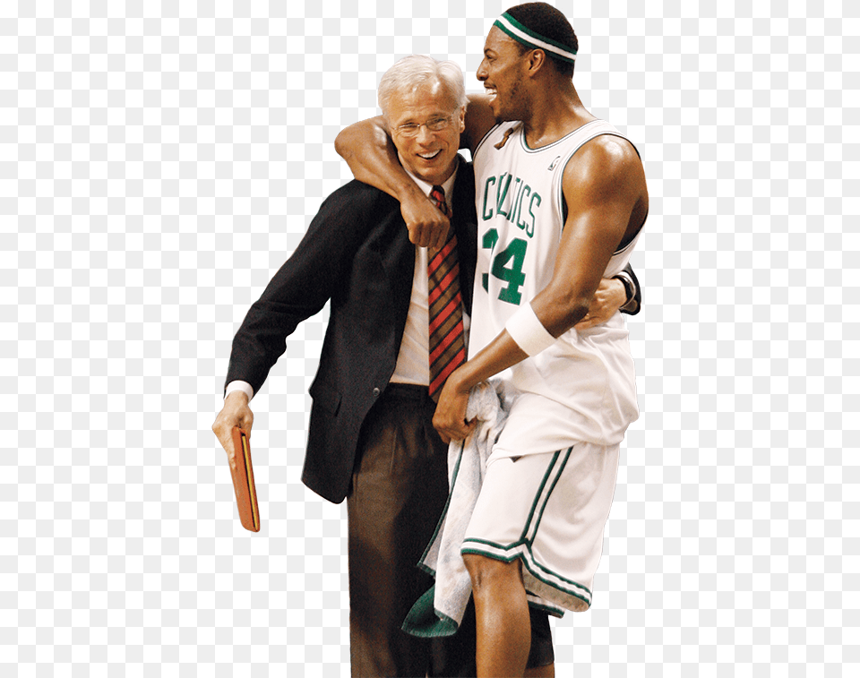 Kevin Eastman And Paul Pierce Basketball, Accessories, Person, People, Tie Png Image