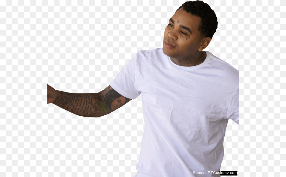 Kevin Gates Kevin Gates With Background, Adult, T-shirt, Sleeve, Skin Png Image