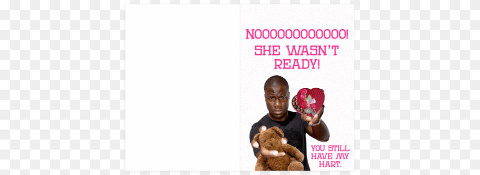Kevin Hart X She Wasn39t Ready For Valentine39s Day Card Valentines Day Kevin Hart, Portrait, Face, Photography, Person Free Png
