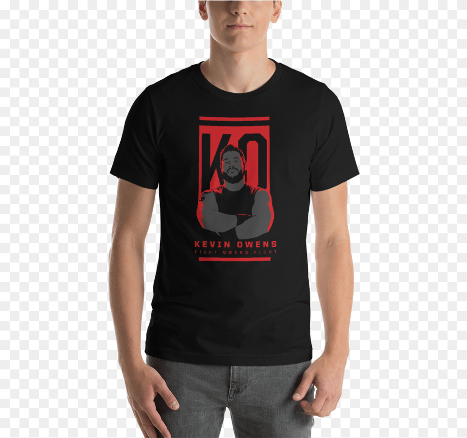 Kevin Owens Ko Silhouette T Shirt, T-shirt, Clothing, Person, Man Free Png Download