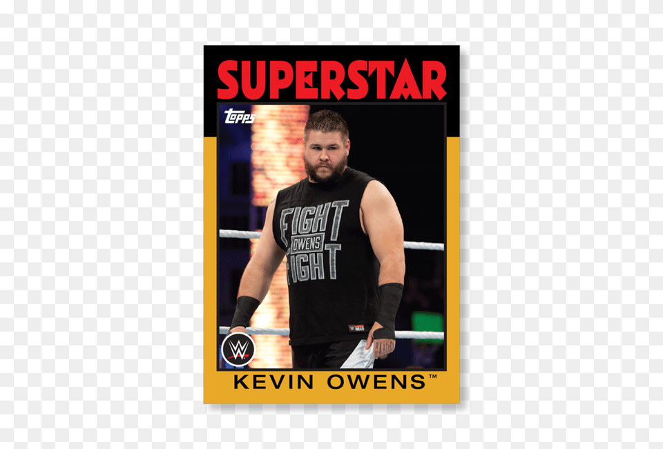 Kevin Owens Wwe Heritage Base Poster Gold Ed, Adult, Clothing, Male, Man Free Png Download