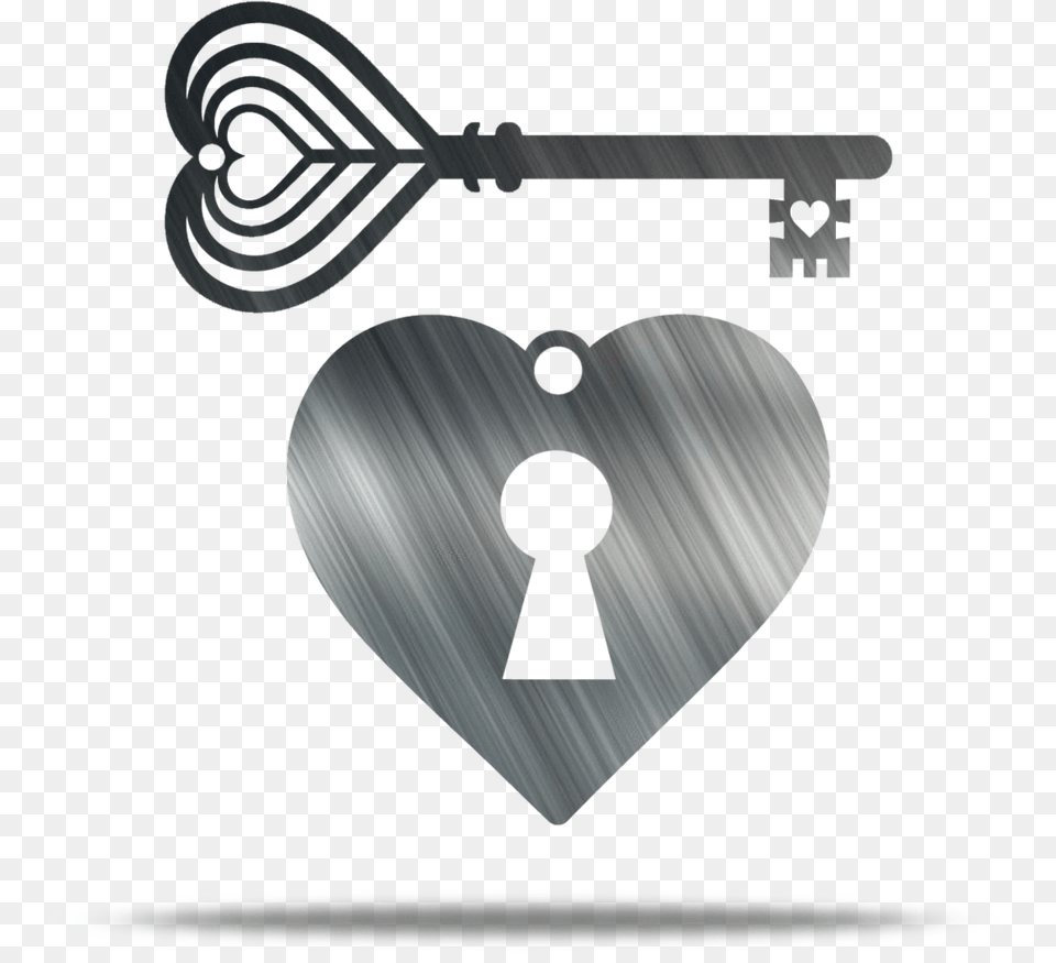 Key And Lock Keychain Set Heart Png