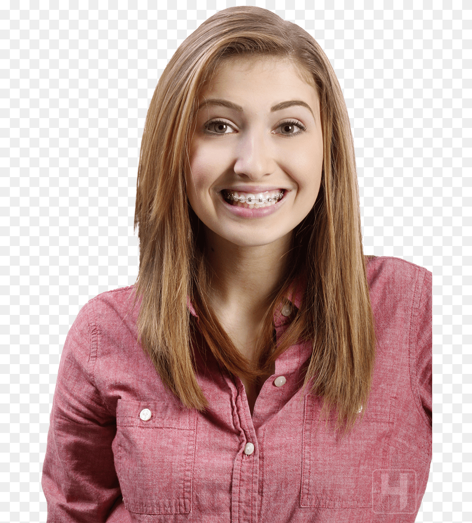 Key Benefits Of Self Ligating Braces Girl With Braces, Smile, Person, Head, Happy Free Png Download