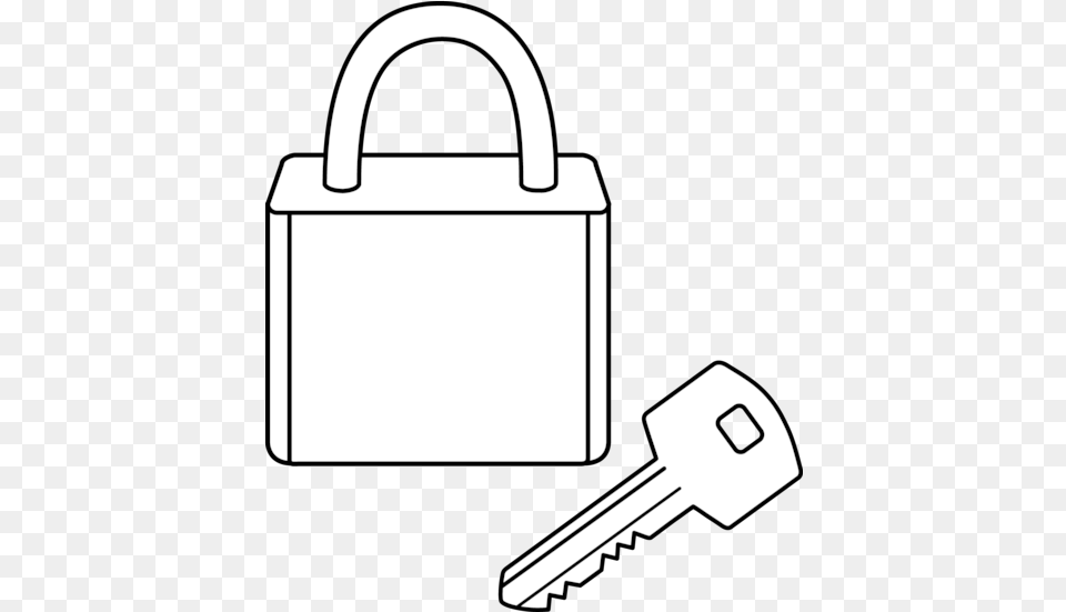 Key Black And White Heart Clipart 7 Line Art Lock Outline, Mailbox Free Png Download