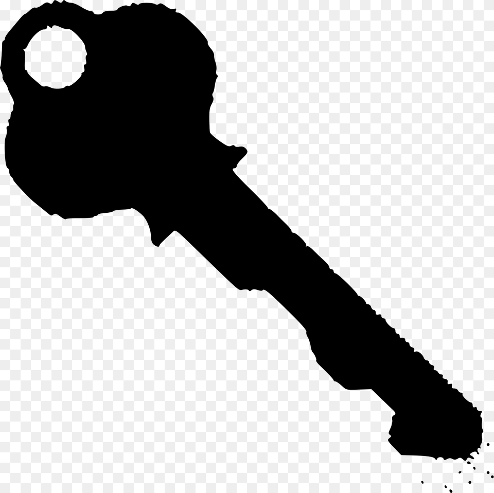 Key Clipart Outline Black Key Clip Art, Gray Free Png