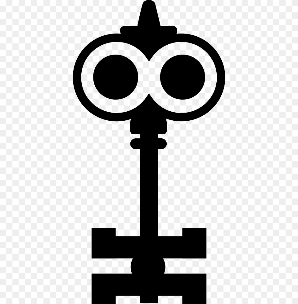 Key Design Like A Cartoons Character With Big Eyes Icon, Stencil Png Image