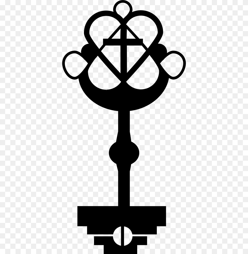 Key Design With Heart And Cross Cross, Symbol, Emblem Png