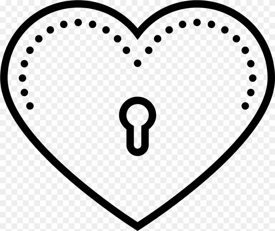 Key From Heart Icon Distinction Icon, Gray Free Png