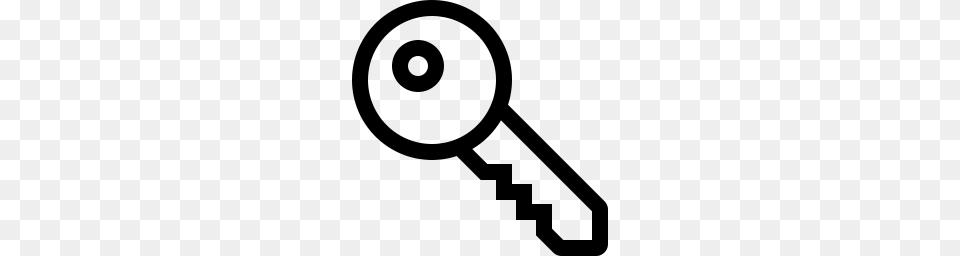 Key Icon Outline, Gray Free Png