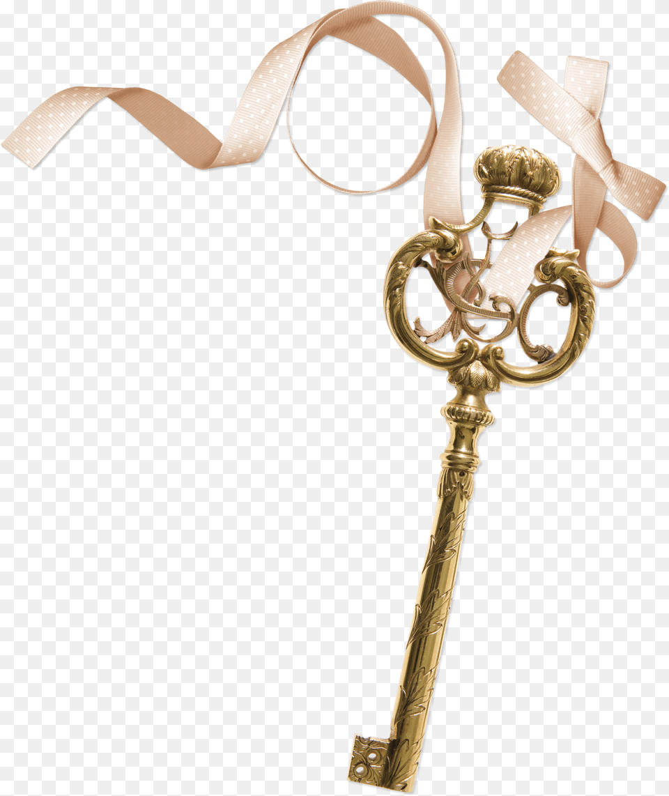 Key Ribbon Scrapbook Steampunk Key, Cross, Symbol Free Png
