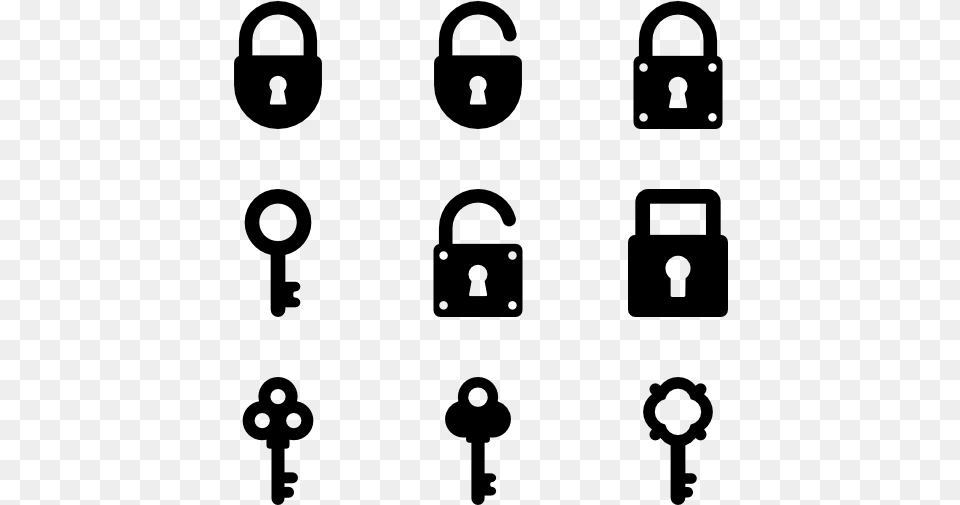 Key Set Lock Sprite, Gray Free Transparent Png