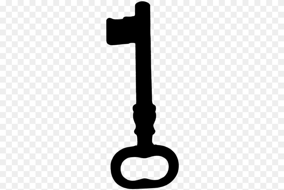 Key Silhouette Open Door, Gray Free Png