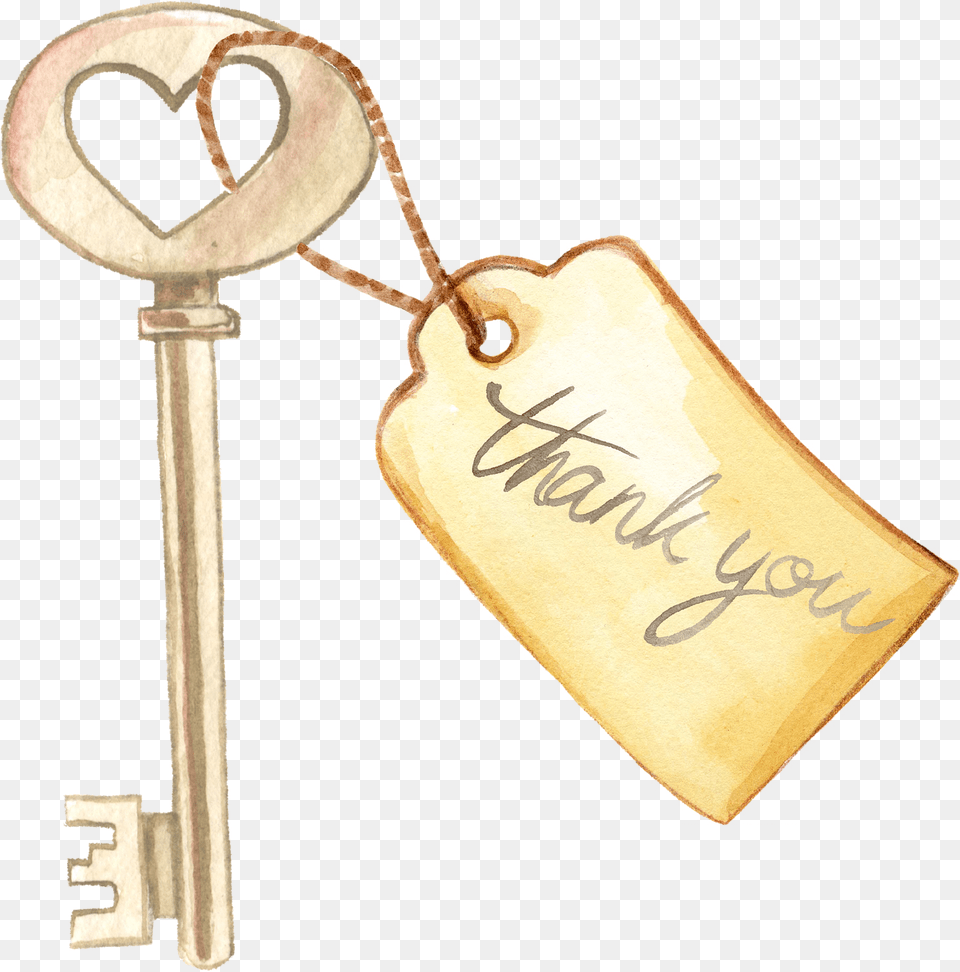 Key Tag Vintage Calligraphy Free Png